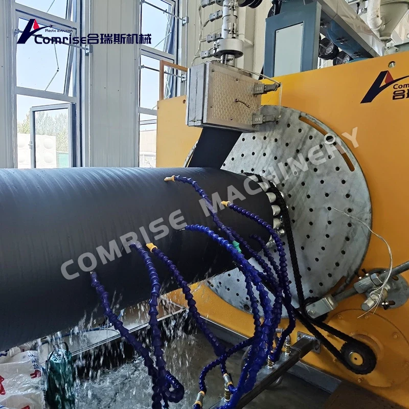HDPE Sprial Winding Solid Wall Pipe Production Line HDPE Sprial Winding Solid Wall Pipe Production Line